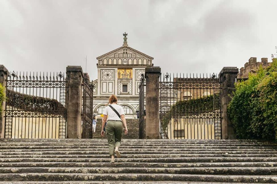 Florence: Countryside Vintage Fiat 500 Driving Tour - A church, stone walls, and photo breaks