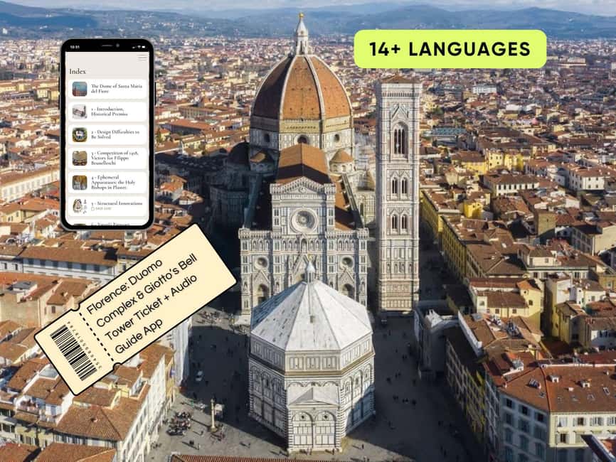 Florence:Duomo Complex & Giotto's Bell Tower Ticket+AudioApp - A three-day pass for Florence’s cathedral heart