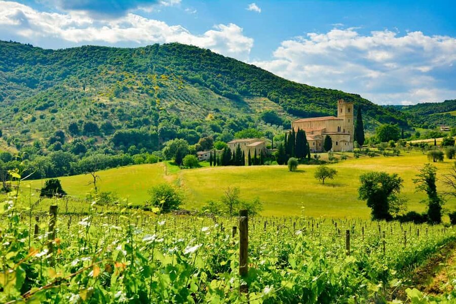 Florence: Orcia Valley, Montalcino, Pienza with Lunch & Wine - Sant’Antimo Abbey: a calm finish outside town