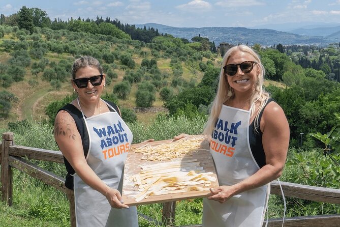 Florence Pizza or Pasta Class with Gelato Making at a Tuscan Farm - A farm view, focaccia, and a glass of Chianti