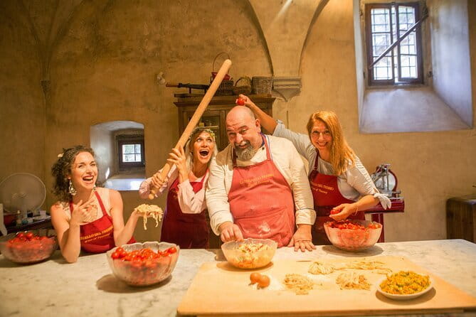 Small Group Pasta Making Class Wine Tasting in a Tuscan Castle - A castle visit that leads straight to the kitchen