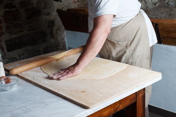 Small Group Pasta Making Class Wine Tasting in a Tuscan Castle - Lunch turns the lesson into a meal